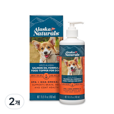 뉴트리벳 강아지 알래스카 내추럴 연어오일 영양제, 458ml, 오메가3, 2개