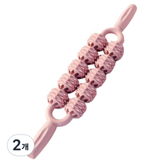 하태스몰 심플한 매일매일 마사지하고픈 더블 10라운드 마사지 스틱 9.5 x 45 cm, 벚꽃가루, 2개