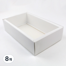 아이엔피 투명 슬리브 기프트상자 23호 23 x 13 x 6 cm, 화이트, 8개