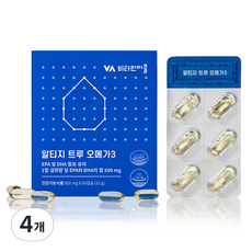 LIFE MEGA rTG True Omega-3魚油膠囊, 60顆, 4盒