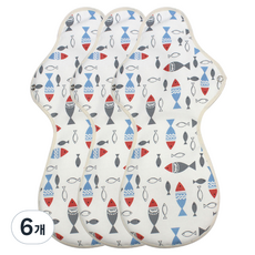 Wizlly 防水棉布衛生棉 迷彩紅色, 超長夜用型, 1片, 6片