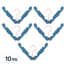 마켓감성 접는 옷걸이, 다크블루, 10개입
