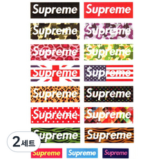 Partybok.com Supreme 旅行用行李箱貼紙組 ST-D10, 混合顏色, 2套