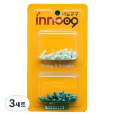Innotime 彩色螺絲 象牙白 20入 + 綠色 20入 套組 NIT-705, 3套