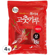복이네먹거리 중국산 고추가루 매운맛 김치용 상, 1kg, 4개