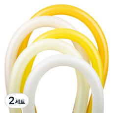 셈퍼텍스 요술풍선 5종 x 8p 세트 260s, 화이트, 파스텔메이트옐로우, 옐로우, 허니옐로우, 파스텔더스크크림, 2세트