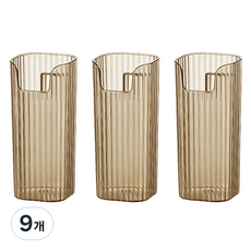 블럭마트 접착식 플라스틱 우산꽂이, 브라운, 9개