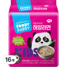 foodybuddy 白色拉麵, 80g, 牛骨湯味, 16個
