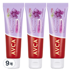AVCA 兒童牙膏 葡萄味, 9個, 60ml