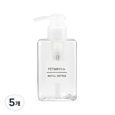 알럽홈 컬러 펌프 용기 450ml, 투명, 5개