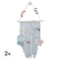 髮夾收納架 粉色+壁掛勾 透明, 2個, 杏色