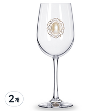 퀸스주얼 타원진주 와인잔 스템포함, 2개