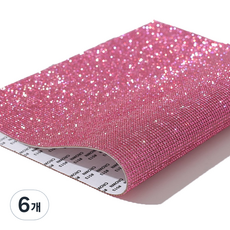 DIY興趣 方塊珠寶串珠 寶石膠帶裝飾貼紙 小, 6個, 19 桃紅色