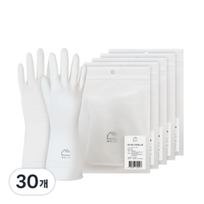 위주 애착 반투명 PVC 고무장갑, 소(S), 30개