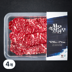 저온숙성한우 채끝 1+등급 구이용 (냉장), 200g, 4개