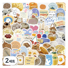 特別商店 行李箱 筆電 旅行 防水貼紙組 TT057-63PCS, Happy Happy, 2套