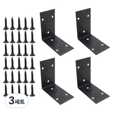 스테인리스 사각 꺽쇠 F타입 4p + 피스못 30p, 3세트