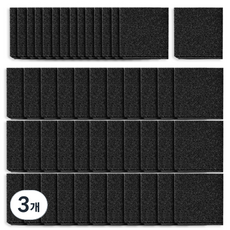 OON 미니 양면 스펀지 사포 블랙 100/180방 50p, 3개