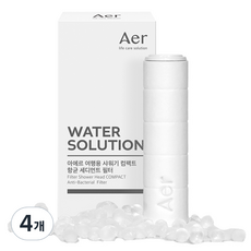 아에르 여행용 샤워기 컴팩트 필터 리필 2p, 4개