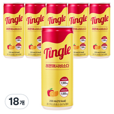 Tingle 檸檬蘋果醋蘇打, 18個, 250ml