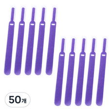 纖薄雙面魔鬼氈束線帶 B-Type 紫色 1.2 x 14.3 cm, 50個