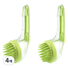 산이내린 롱핸들 프레스 리퀴드 브러쉬, 4개, 그린