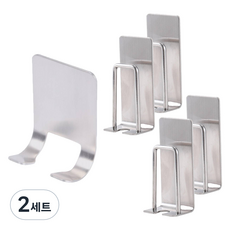 프랑온드 깔끔한 304 스테인리스 칫솔걸이 4p + 면도기걸이 세트 4인용, 2세트