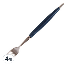 백산 국산 몽블랑 큐티 CF 티포크 14.3cm, 블루, 4개