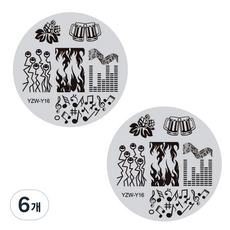 Beauty Pop 冬季版圓形美甲印花板, 46, 6個