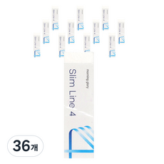 morning glory 500 纖細線條橡皮擦 4mm, 白色, 36個