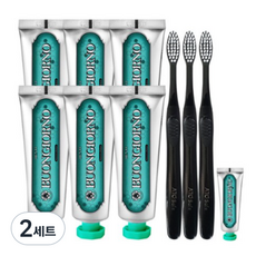 덴티본조르노 구취케어 치약 100g x 6p + 미세모 칫솔 3p + 여행용 미니 치약 랜덤발송 세트, 2세트