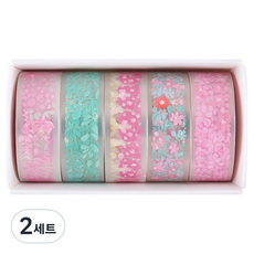 微笑設計紙膠帶 1.5cm x 2m 5款組, 2套, style4
