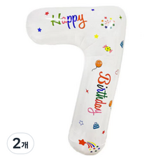 Starium 大型生日祝賀銀箔數字氣球 7 90cm, 2個, 混合顏色