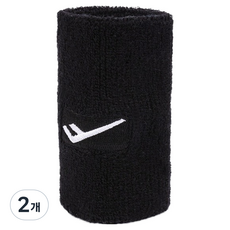 프로스펙스 테리 롱 손목 밴드, 블랙, 2개