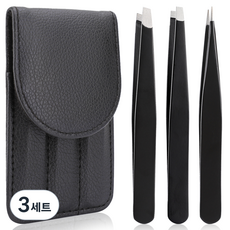 comet 高級鑷子3件組 黑色, 3組