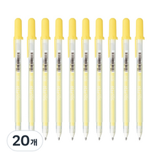 SAKURA 櫻花 Souffle 櫻花 Gellyroll 墨水筆 0.8 mm, 黃色, 20個