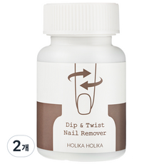 홀리카홀리카 피스 매칭 네일즈 딥 & 트위스트 네일 리무버, 100ml, 2개