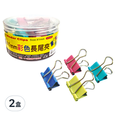 DAIHO 彩色大長尾夾 2500153, 41mm, 2盒, 24個