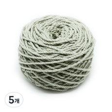 Macrame 彩色棉線 3mm 100g, 5 薄荷迷霧, 5個