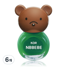 엔비베베 아동용 매니큐어, 비비드그린, 6개