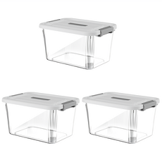 收納整理箱 大款, 透明色, 3個