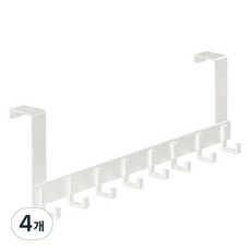 한봄누리 방문 문걸이 옷걸이 도어 행거 후크 8구 18cm, 화이트, 4개