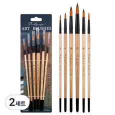 Poulgrogon 保羅高更 All is You 文具繪畫圓頭筆刷 6件組, 2套, 2號, 4號, 6號, 8號, 10號, 12號