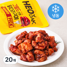 허닭 PICK 그릴드 한입 닭다리구이 매콤바베큐맛 (냉동), 100g, 20개
