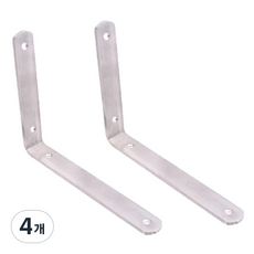 巧思五金 簡約堅固不鏽鋼層架, 銀色, 4個