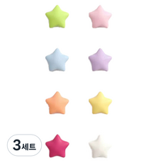 디오셀 네오디움 미니 자석 별 8종 세트, 혼합색상, 3세트