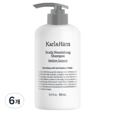 칼앤한스 스칼프 너리싱 두피케어 단백질 샴푸 멜로우코코넛, 6개, 500ml