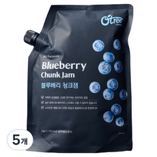 오트리 블루베리 청크잼, 1kg, 5개