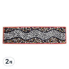 에코벨 자갈 지압 돌매트 고밀도 대형 시냇물 40 x 150 cm, 혼합색상, 2개
