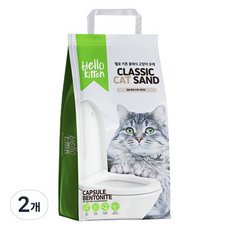 헬로키튼 응고형 캡슐 벤토나이트 고양이 모래, 7kg, 2개, 체리향